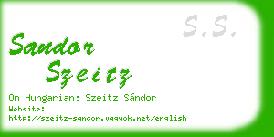 sandor szeitz business card